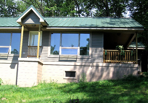 The completed passive-solar "green" house
