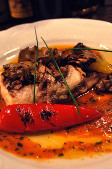 Grilled red sea bream with hen of the woods (maitake) by Yumi Kimura on Flickr