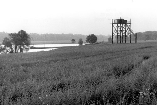 The hacking tower on Haldeman Island, 1989