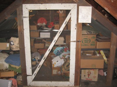 The squirrel cage in our attic (Photo by Bruce Bonta)